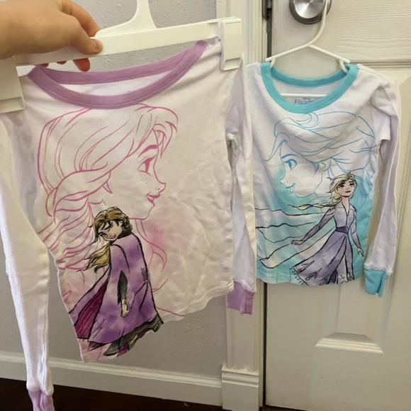 Disney Frozen Pajama Tops Longsleeve sz 8 - Picture 1 of 9